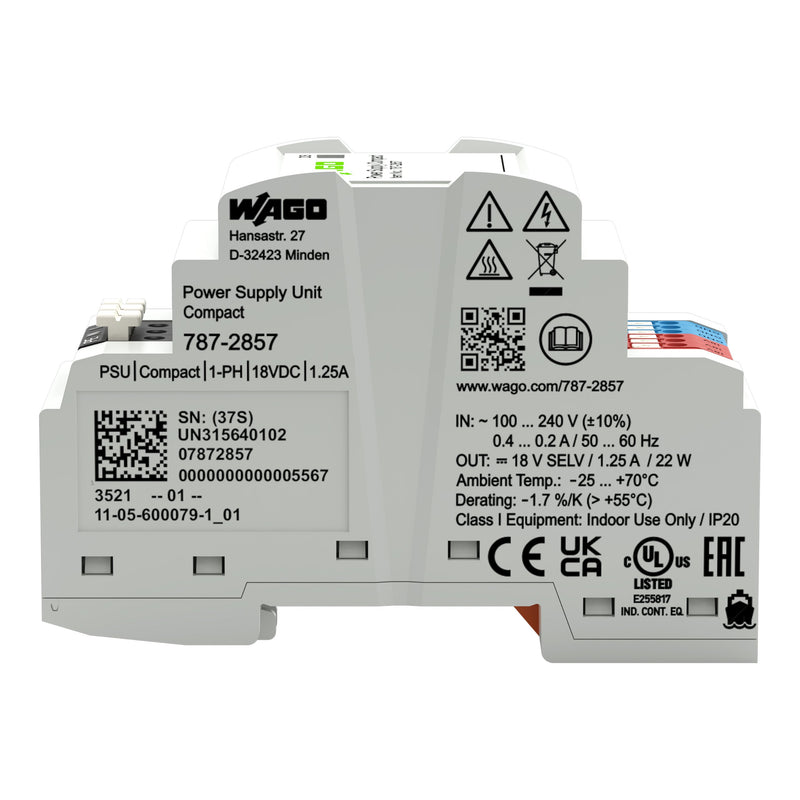 WAGO - Gleichstromversorgung Stromversorgung 787-2857 DC18V, 1,25A − 1 Stück