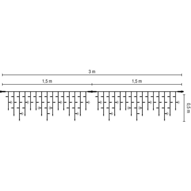 Scharnberger+Hasenbein - Festbeleuchtung LED-Ice Lite Flash 114 59090 3x0,5m 230V Outdoor