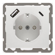 Peha - Elektronik-Gerät für Installationsschalterprogramme Steckdose mit USB D 6511.02 SI USB CA Ladegerät rws