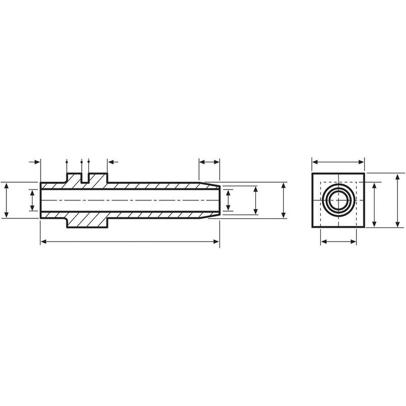 HellermannTyton - Durchführungstülle Schnurschutztülle H 321-PVC-BK schwarz − 200 Stück