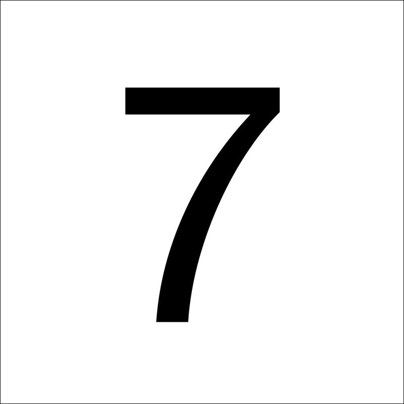 RZB - Beschriftung Buchstaben/Zahlen Ziffer "7",200mm 99224.003.7 f.Hausnummernleuchte  − 1 Stück