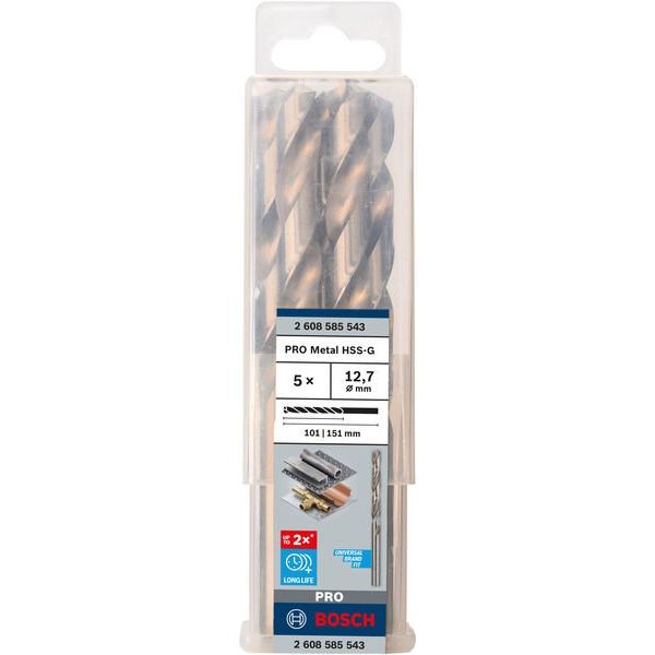 Bosch - Bohrer PRO Metal HSS-G 2608585543 Spiralbohrer 12,7 x