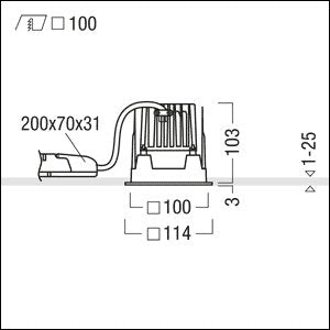 Zumtobel Group - Downlight/Strahler/Flutlicht LED - Downlight PANOS INF #60817542 3000K