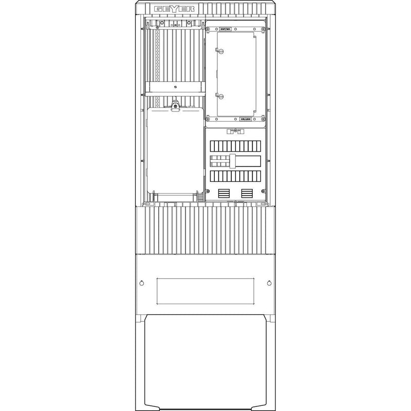 ABN - Zähler-Komplettschrank Zähleranschlusssäule SZ175ZL1403 1 ZP Leerpl. 4pol