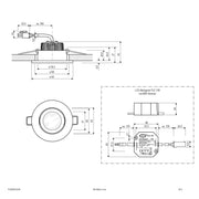 EVN Lichttechnik - Downlight/Strahler/Flutlicht P-LED Deckeneinbauleuchte PC20N614D2W 230V 3000K-2000K