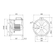 Maico - Ventilator für Rohreinbau Axial-Rohrventilator DZR 40/42 B Drehstrom DN 400
