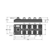 Turck - Feldbus, Dez. Peripherie - Digitales Ein-/Ausgangs-Modul I/O-Hub TBIL-M1-16DXP