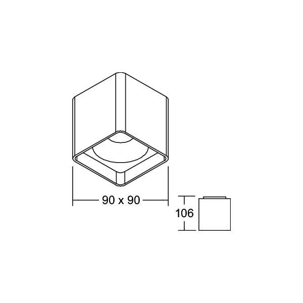 Brumberg Leuchten - Decken-/Wandleuchte LED-Anbaudownlight 230V 12126173