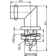 Telegärtner - Koax-Steckverbinder BNC-Winkelkabeleinb. 100023409 50Ohm löt UG1098/U − 5 Stück