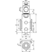 DEHN - Zubehör/Ersatzteile für Erdung und Blitzschutz Bügel f.Spannbänder BB SPB30 BB16 V2A AL B30mm NIRO