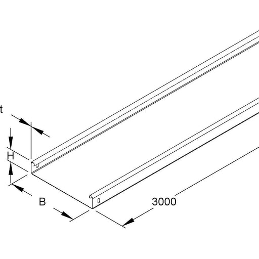 Niedax - Kabelrinne RLU 35.250 inkl. Verbinder − 6 Meter