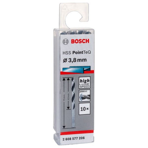 Bosch - Bohrer Metallspiralbohrer HSS 2608577206 PointTeQ DIN 338 3,8