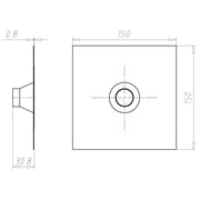 Kaiser - Zubehör/Ersatzteile für Dose/Gehäuse für Montage in der Wand/Decke Rohrmanschette 9079-49 D25-32 mm Alu-Butyl