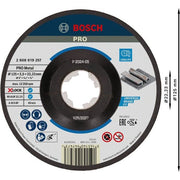 Bosch - Trenn-/Schleifscheibe PRO Metal X-Lock 2608619257 Trennscheibe 125 x − 25 Stück