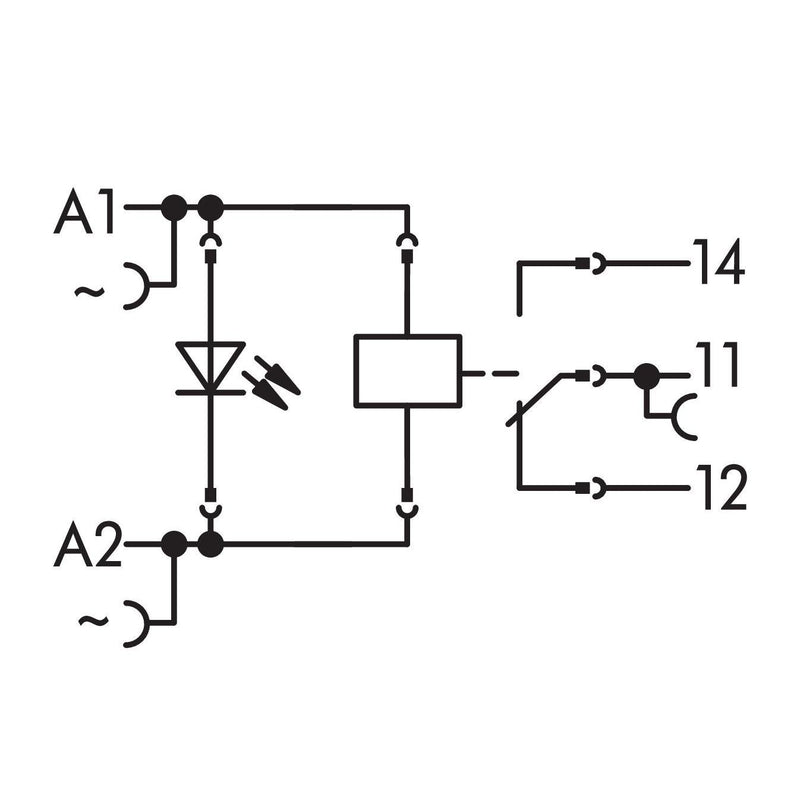 WAGO - Schaltrelais Stecksockel m.Relais 788-508 1W,230VAC/16A