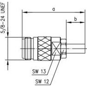 Telegärtner - Koax-Steckverbinder N-Kabelbuchse Crimp G1 100024095 (RG-58C/U) löt/crimp