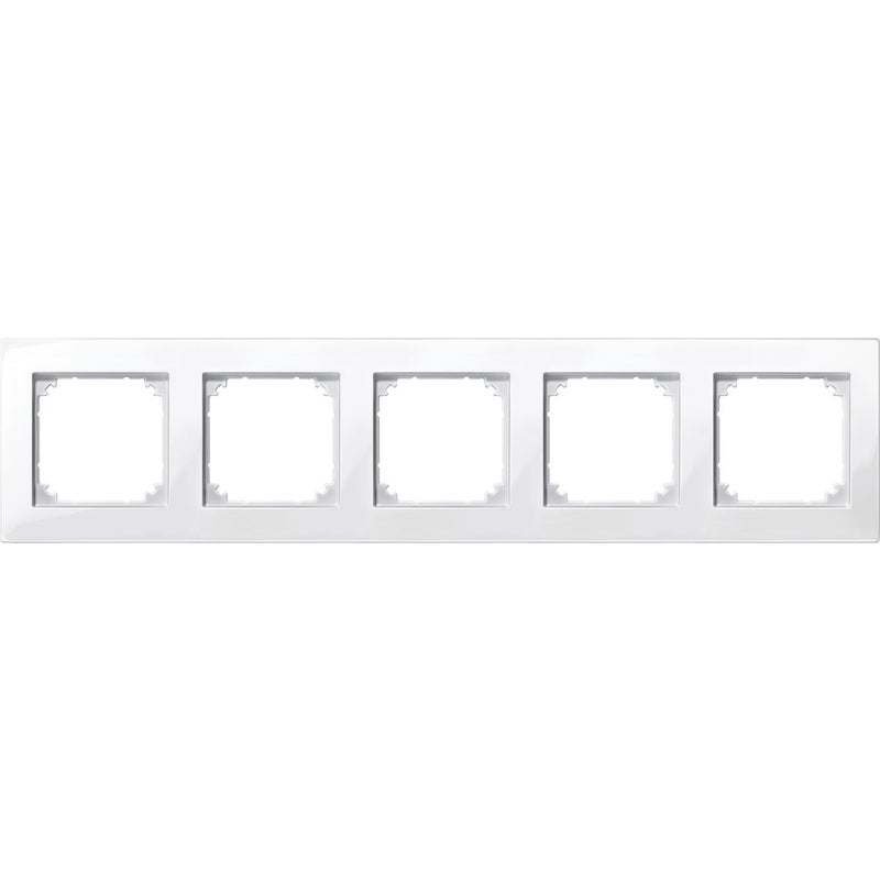 Merten - Abdeckrahmen M-PLAN-Rahmen 5f. pws/gl 515519