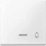 Merten - Abdeckung/Bedienelement für Installationsschalterprogramme Wippe Kontr.Fenster pws 430819 Aufdruck Klingel