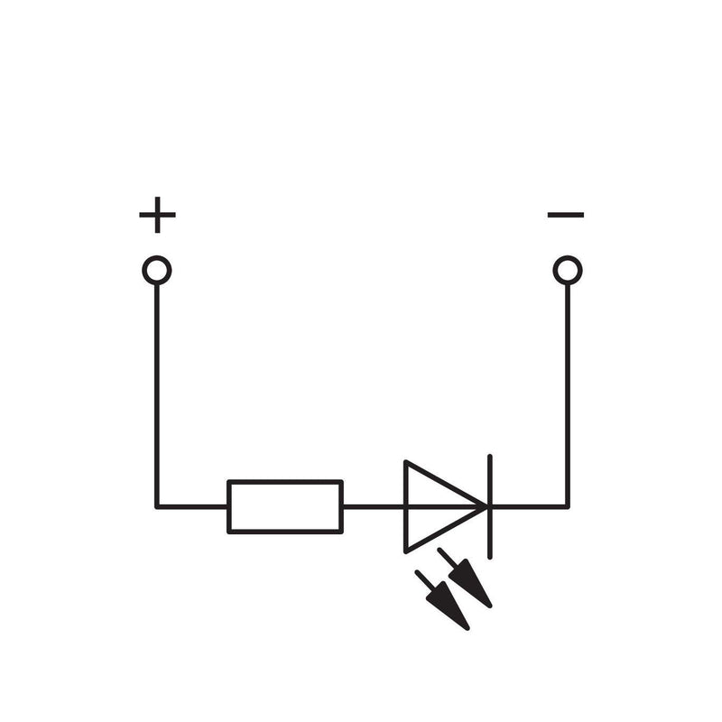 WAGO - Bauelement-Reihenklemme 2-Pin-Bauelement-Basiskle. 769-209/281-434 LED rot,grau − 50 Stück