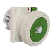 Walther Werke - CEE-Anbausteckdose (IEC 60309) Wasesrdichte Anbaudose 569410 schräg 63A 4P − 10 Stück