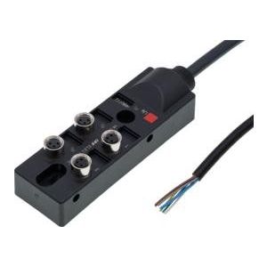Ipf Electronic - Passiver Sensor-/Aktor-Verteiler (mit Leitung) Verteiler, 23x103x31mm, VK001107 10-30V DC 4x M8