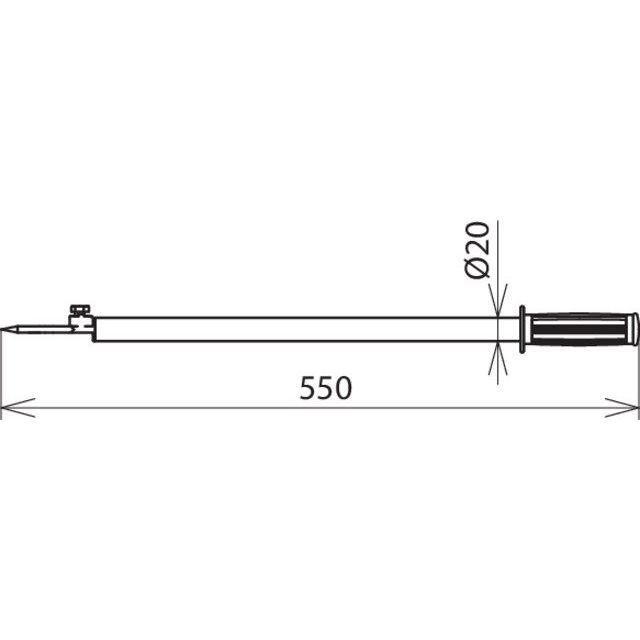DEHN - Einpolige Erdungs- und Entladevorrichtung Entladevorrichtung EV TES 465 SN7215 1-pol. L 465mm