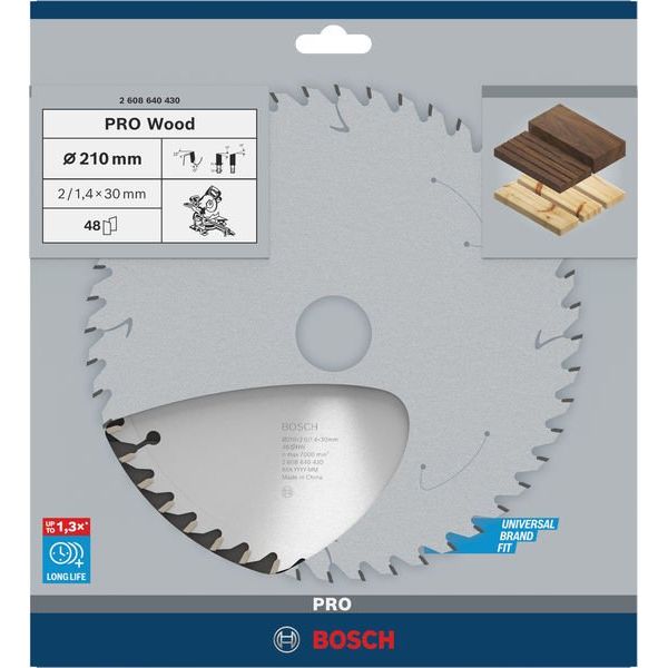 Bosch - Kreissägeblatt PRO Wood Kreissägeblatt, 2608640430 210 x 2 x 30 mm