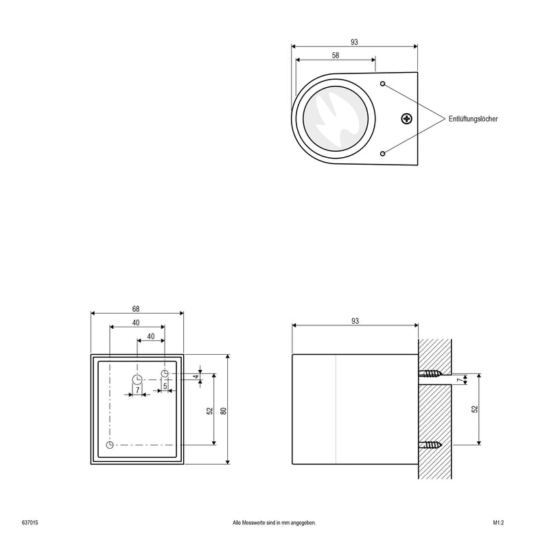 EVN Lichttechnik - Decken-/Wandleuchte Wandanbauleuchte 1flg.anth 637015 IP44 GU10 220-240V