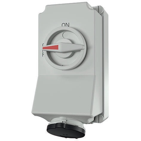 Mennekes - CEE-Steckdose abschaltbar, abgesichert (IEC 60309) Wanddose DUO HW/VN 5683 32A,7p,7h,500V,IP44