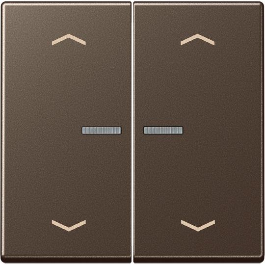Jung - Abdeckung/Bedienelement für Installationsschalterprogramme Wippe Symb. Pfeile 2-f bel A 595 KO5 MP MO mokka