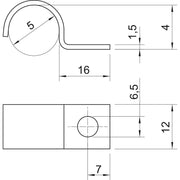 OBO Bettermann - Befestigungsschelle für Kabel/Rohre Befestigungsschelle 1015 5 G Gl.verz. − 100 Stück