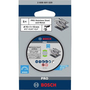 Bosch - Trenn-/Schleifscheibe PRO Stainless Steel and 2608601520(VE5) Metal Gebundene