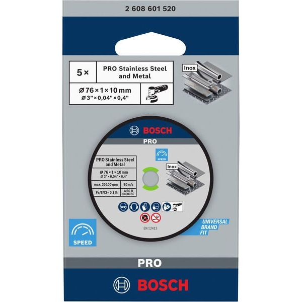 Bosch - Trenn-/Schleifscheibe PRO Stainless Steel and 2608601520(VE5) Metal Gebundene
