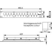 Telegärtner - Patchpanel Kupfer 19Z.-Modulträger 1HE 100021496 für 24AMJ Module