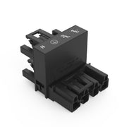 WAGO - Kompaktverteiler für steckbare Gebäudeinstallation h-Verteiler 4-polig 770-945 Kod. A,schwarz − 25 Stück