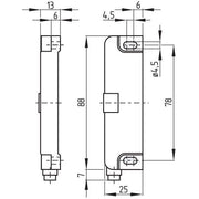Schmersal - Induktiver Näherungsschalter Sicherheits-Sensor BNS 36-02ZG-ST-L BNS 36 − 1 Stück