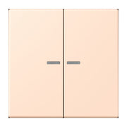 Jung - Abdeckung/Bedienelement für Installationsschalterprogramme Wippe 2fach m. Lichtleiter LC 995 KO5 228 rose pale (32091)