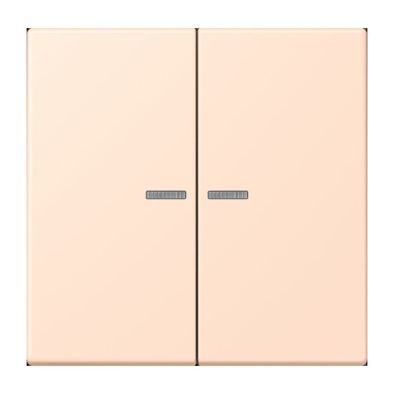 Jung - Abdeckung/Bedienelement für Installationsschalterprogramme Wippe 2fach m. Lichtleiter LC 995 KO5 228 rose pale (32091)