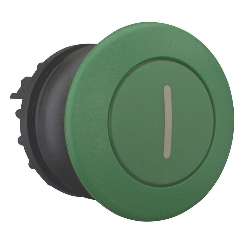 Eaton - Frontelement für Pilztaster Pilzdrucktaste M22S-DP-G-X1 grün,beschriftet − 5 Stück