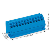 WAGO - Sammelschienenklemme Sammelschienenblock 812-104 4qmm blau − 10 Stück