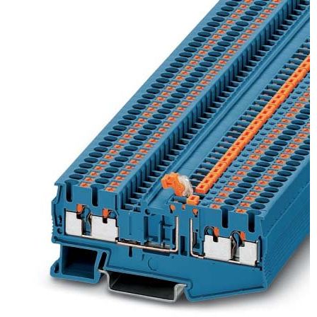 Phoenix Contact - Trenn- und Messtrenn-Reihenklemme Durchgangsreihenklemme PT 2,5-QUATTRO-MT BU 0,14-4qmm, 5,2mm, bl − 50 Stück