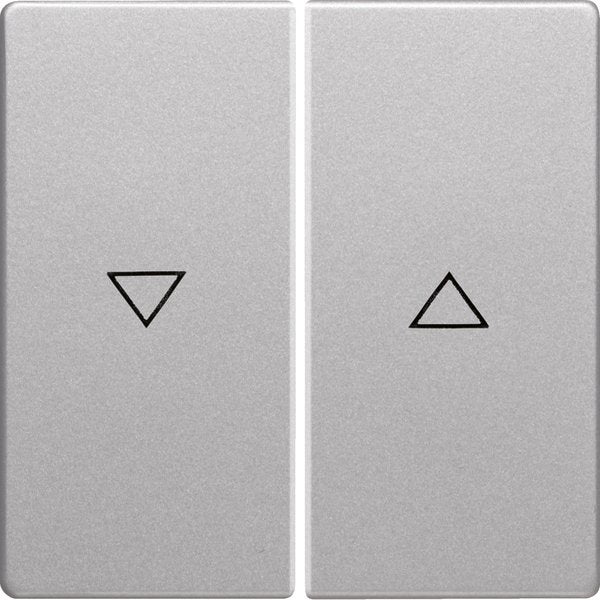 Berker - Abdeckung/Bedienelement für Installationsschalterprogramme Wippe alu/lack 16256084 Symbol Pfeil