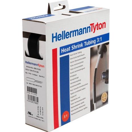 HellermannTyton - Schrumpfschlauch Warmschrumpfschlauch HIS-3-9/3-POX-BK 3:1 sw 5m