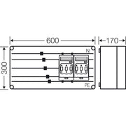 Hensel - Sicherungslasttrennschalter mit Gehäuse Sicherungsgehäuse Mi 6426 2x3xNH00 250A 5p