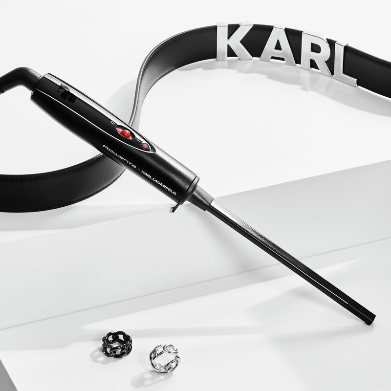 Rowenta - Haartrockner/Haarstyler Lockenstab CF311L sw/ws/rt x Karl Lagerfeld − 6 Stück