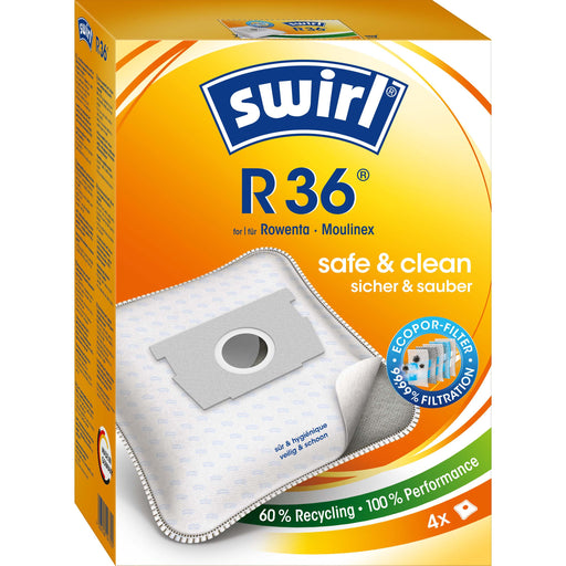 Swirl - Zubehör/Ersatzteile für Bodenpflege Staubbeutel R 36 EcoPor VE4 für Rowenta