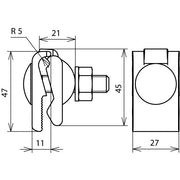 DEHN - Anschlussklemme für Blitzschutz Anschlussklemme TG/tZn AK410FRM10X #371008 Fl 0,4-12 f.Rd 7-10