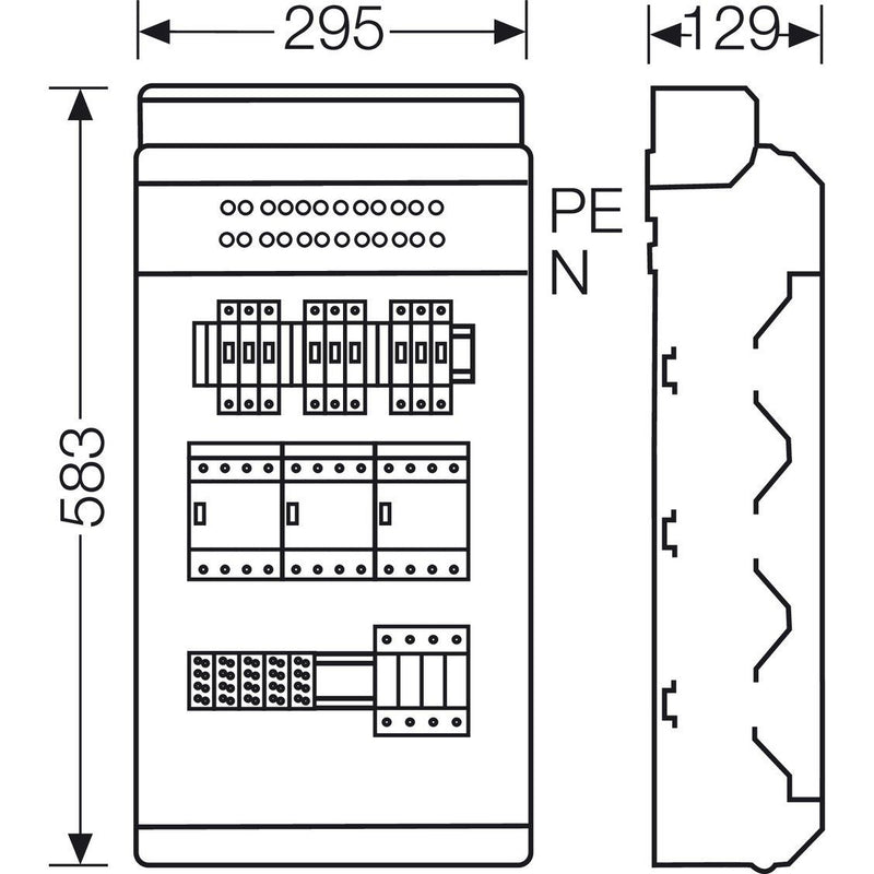 Hensel - Verteilerschrank für Energieversorgung Ladeverteiler KV EV 11kW 3101 f.3 Ladep. a 11kW