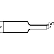 HellermannTyton - Schrumpfschlauch Warmschrumpfschlauch HU47-85/25 PO-X BK 4 3,5:1 85/25 mm − 4 Stück
