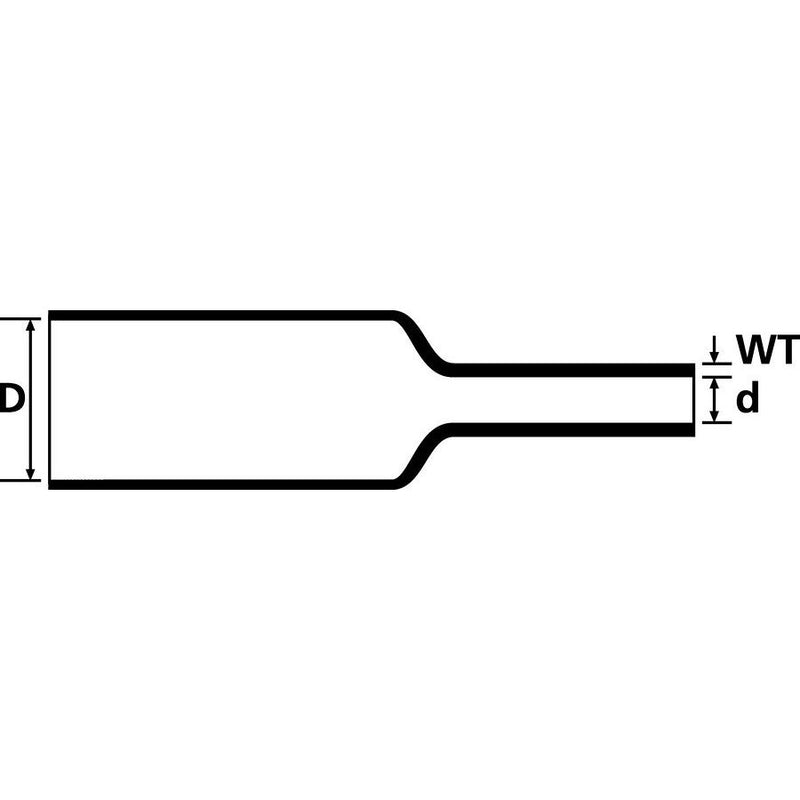 HellermannTyton - Schrumpfschlauch Warmschrumpfschlauch HU47-85/25 PO-X BK 4 3,5:1 85/25 mm − 4 Stück